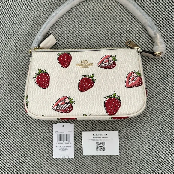 NWT Coach Nolita 19 With Strawberry Print CAL25(Slightly Imperfect Goods) - Picture 9 of 11